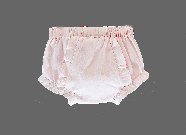 pink color diaper cover.