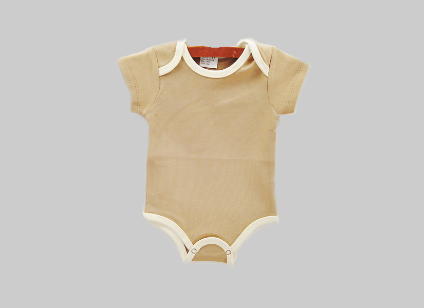 English Cashmere Cream color Trim blank baby jumpsuit