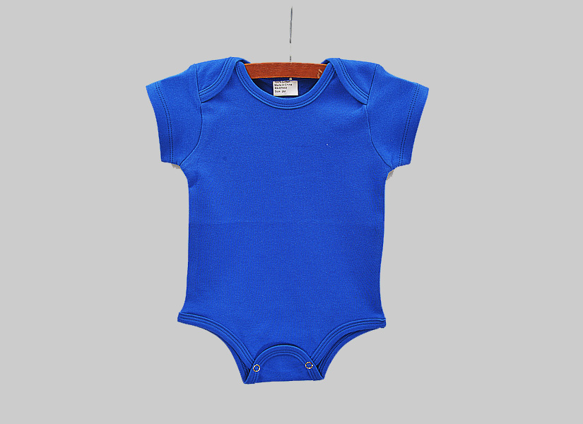 French Blue color blank baby jumpsuit