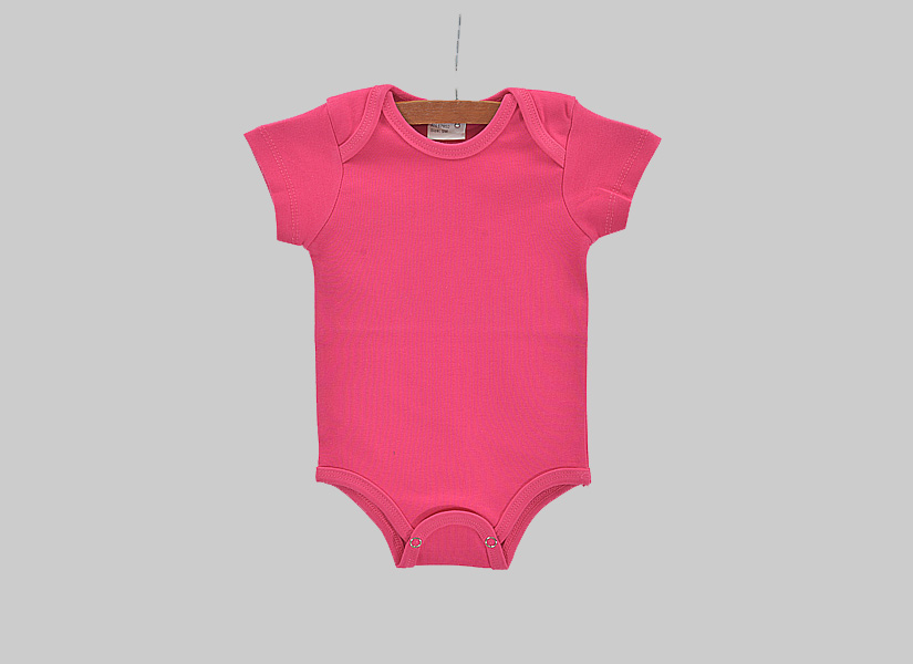 Hot Pink color blank baby jumpsuit