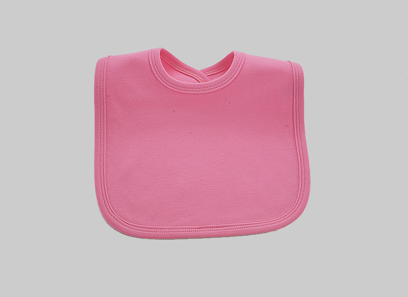Blank Baby Bib, Bubble Gum Pink