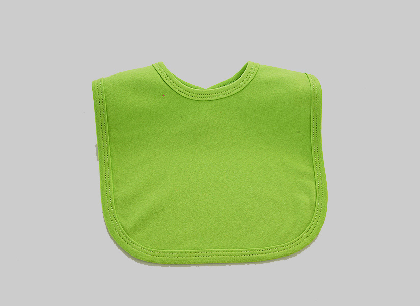Blank Baby Bib, Hot Green Color.