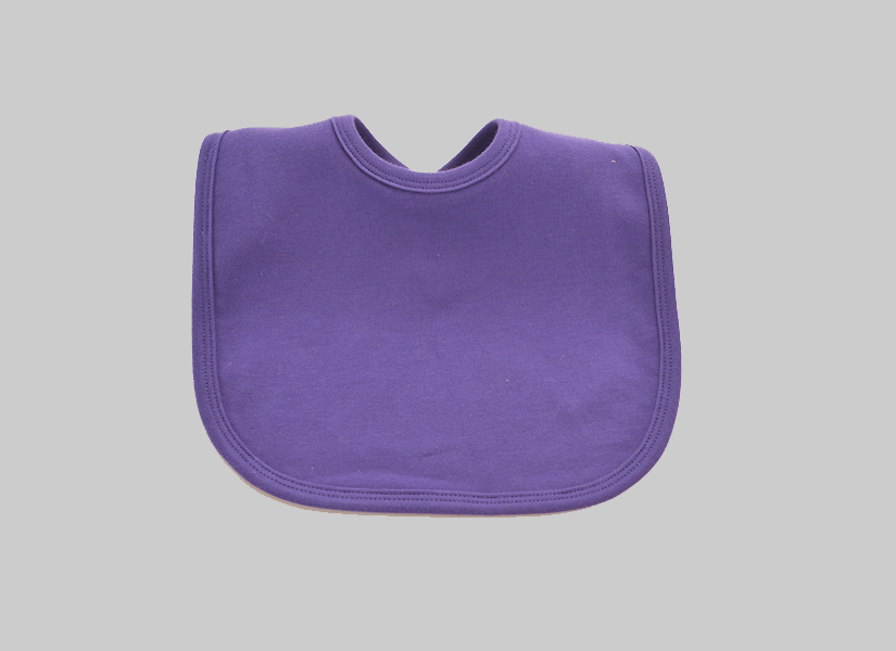 Blank Baby Bib, Purple Color.