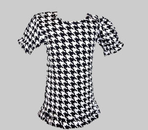 houndstooth t shirt. girl toddler.