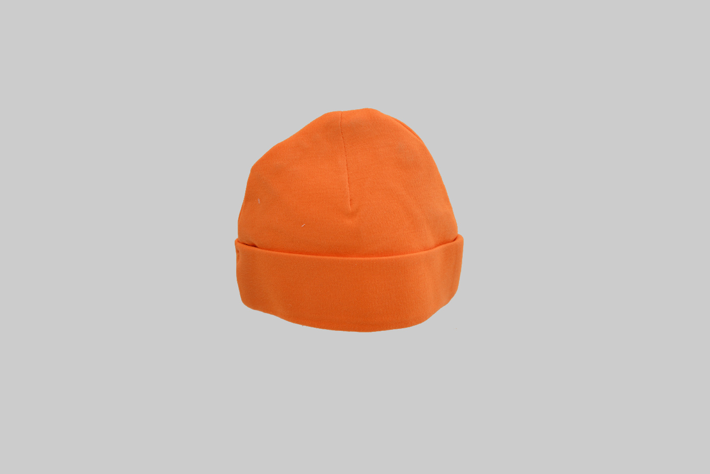 orange color baby cap