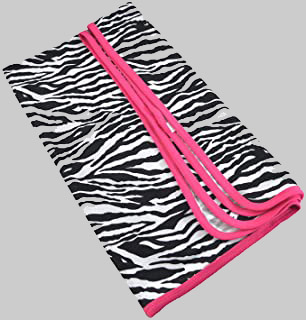 Receiving Blanket
Black Zebra Hot Pink Trims
